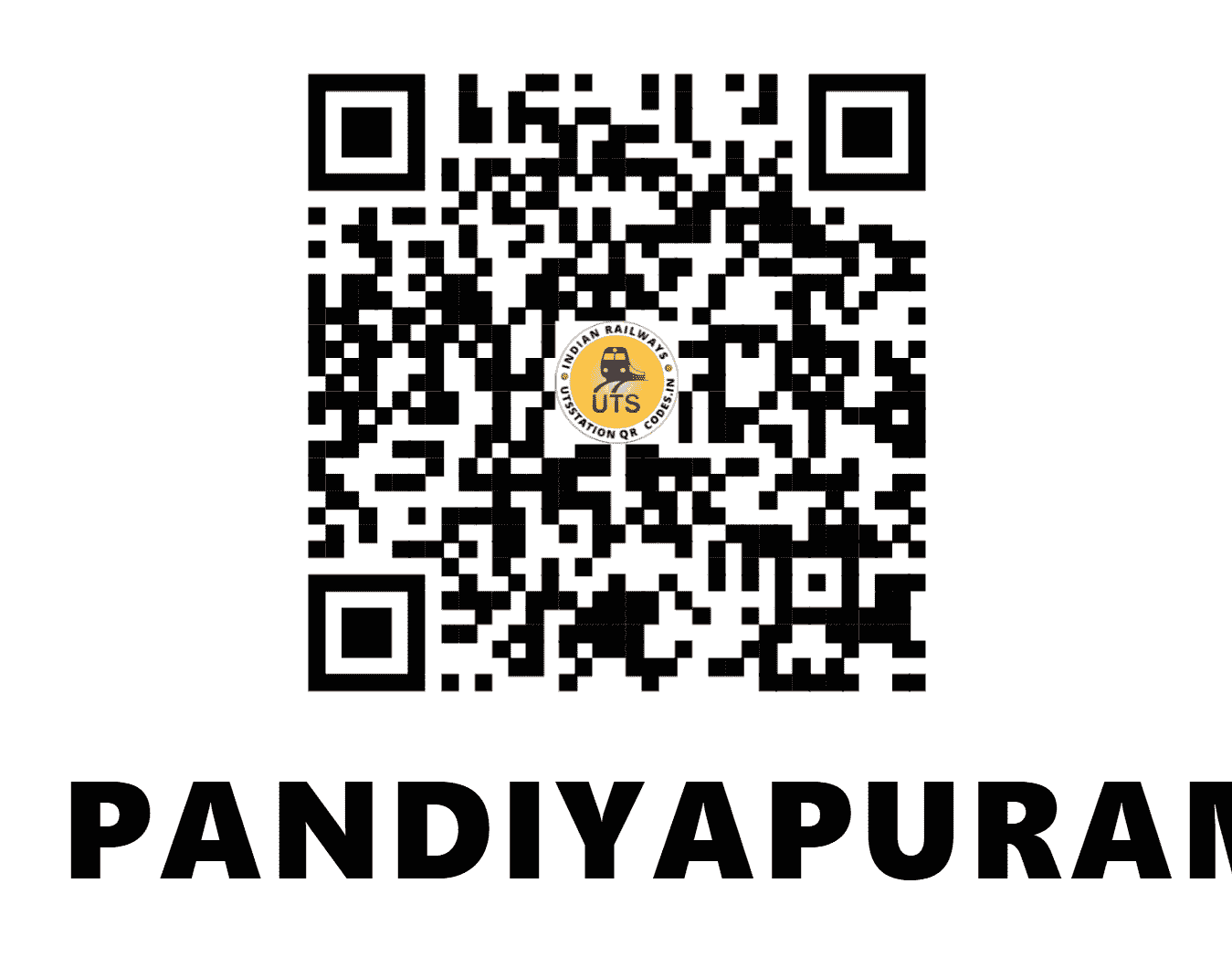 UTS QR Code for PANDIYAPURAM - PYM (SR - TAMIL NADU)